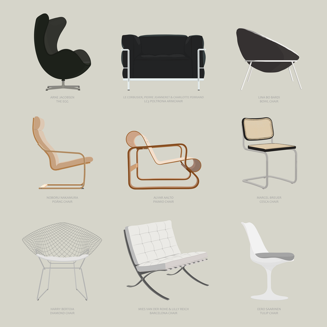 chairs by architects furniture 