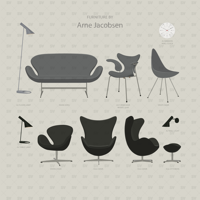 Furniture by Arne Jacobsen Pack