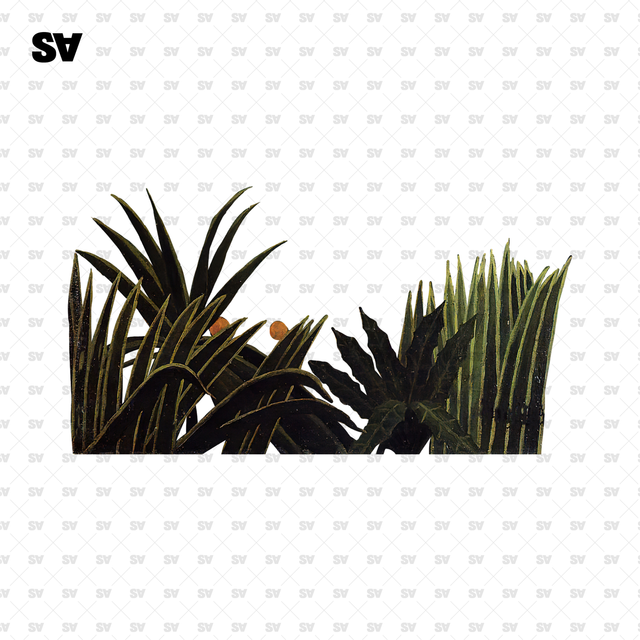 Set of Plants based on Henri Rousseau Works of Art-Cutouts-Studio Alternativi