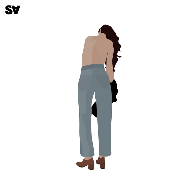 flat vector people illustration topless