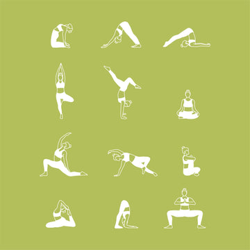 CAD and vector Yoga poses with names - Free download – Studio Alternativi