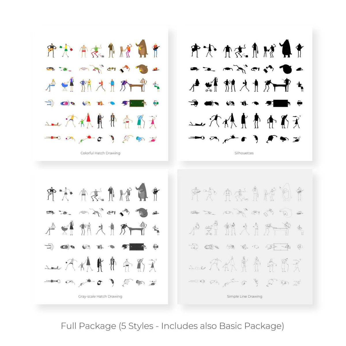 Colorful People CAD Blocks - Graphic Styles – Studio Alternativi
