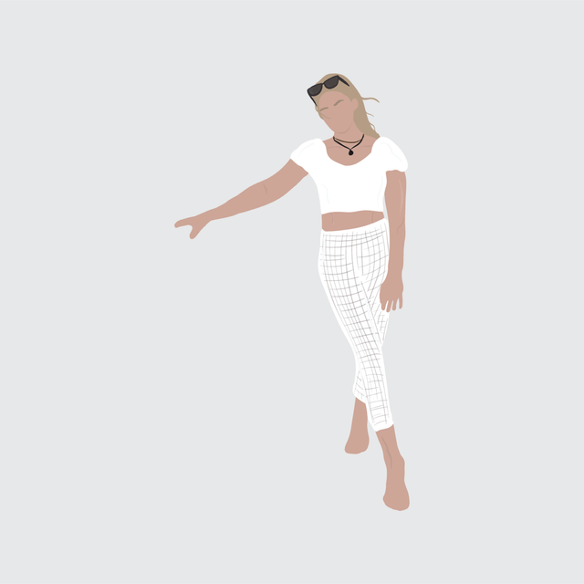 flat vector people illustration blonde woman