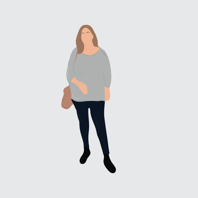 flat vector people illustration fat