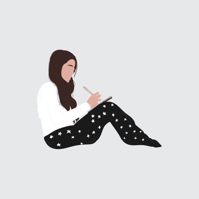 flat vector people illustration writing