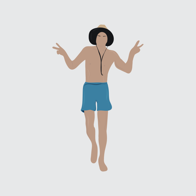 flat vector people illustration summer