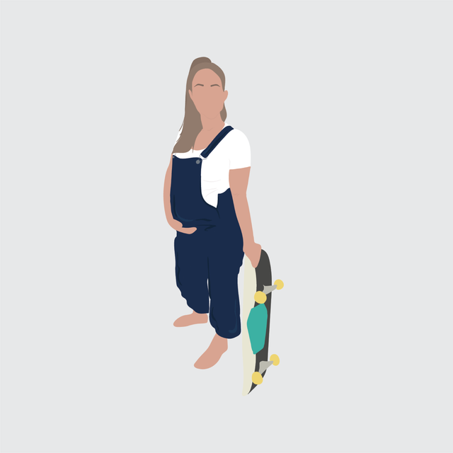 flat vector people illustration pregnant