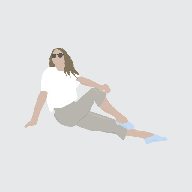 flat vector people illustration sitting