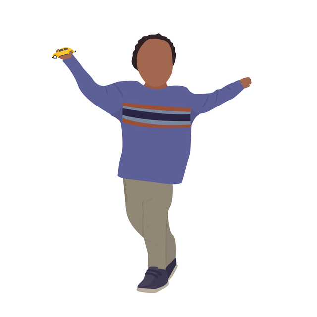 kid playing illustration