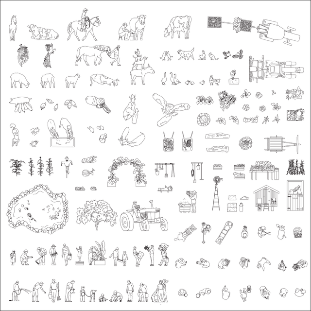 Farming & Agriculture cad vector 