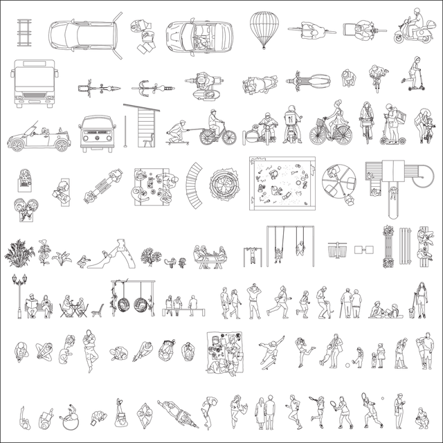 cad blocks outdoor
