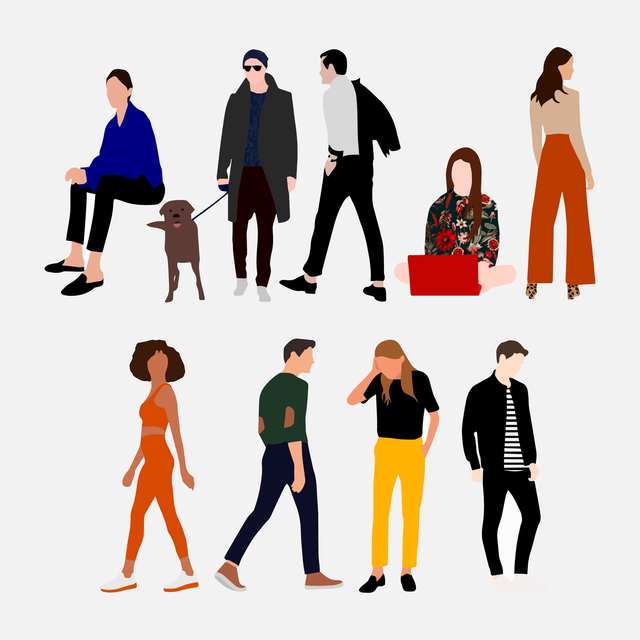 flat vector people