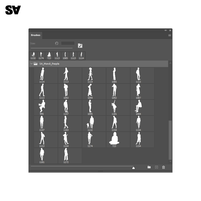 photoshop brushes people silhouette 