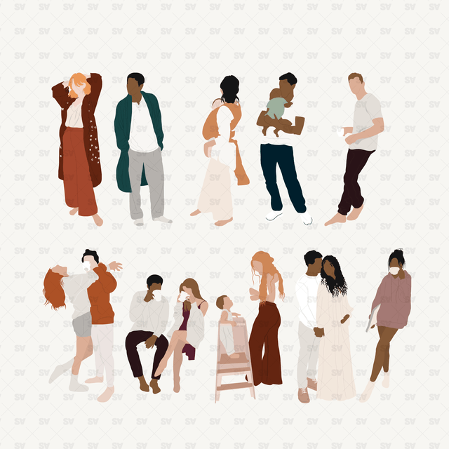 architecture people family vector png