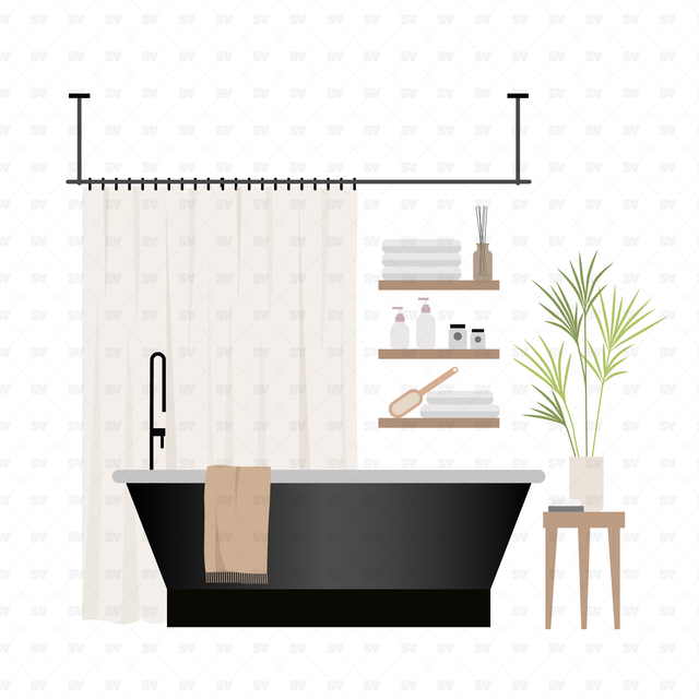 Vector Bathroom Furniture and Décor Mega-Pack (120+ figures and PNGs)