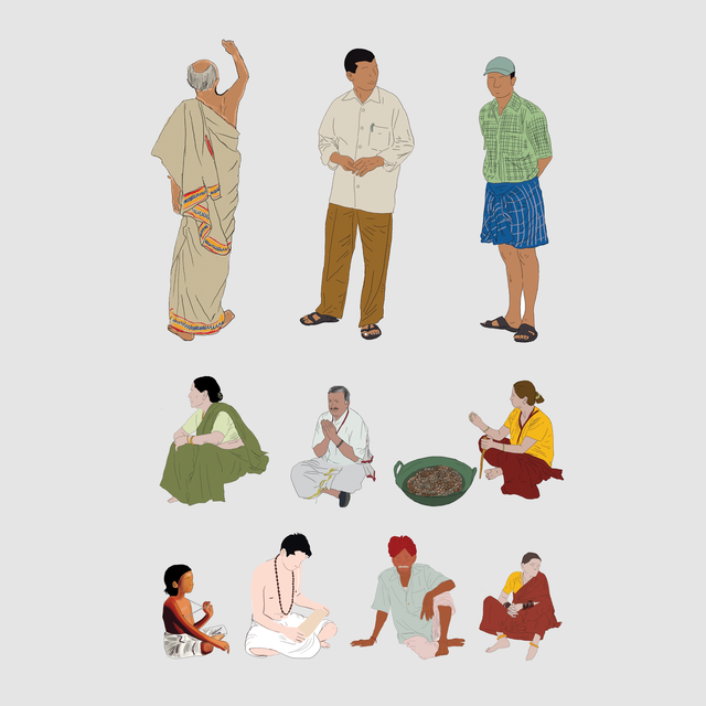 Humans of the Village - Indian People (10 PNG)-Cutouts-Studio Alternativi