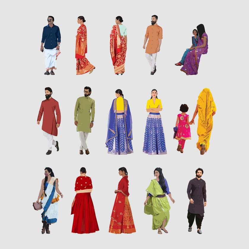 Diverse Indian People Pack 02 - Download PNG – Studio Alternativi