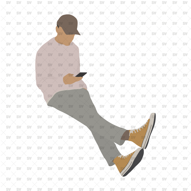 People Sitting vector 