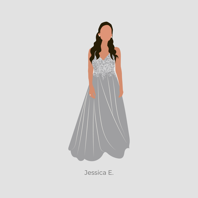 girl in a gown vector