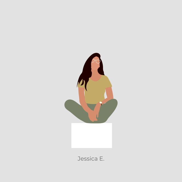 girl sitting illustration