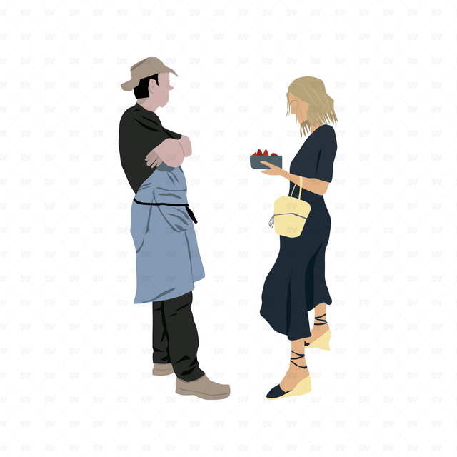 flat vector people couple