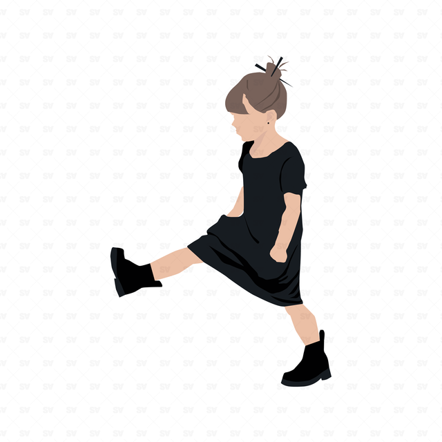 kid flat vector illustration