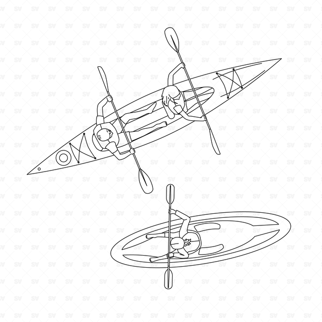 CAD & Vector People Doing Sports (Top view)