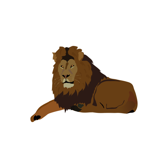 vector lion