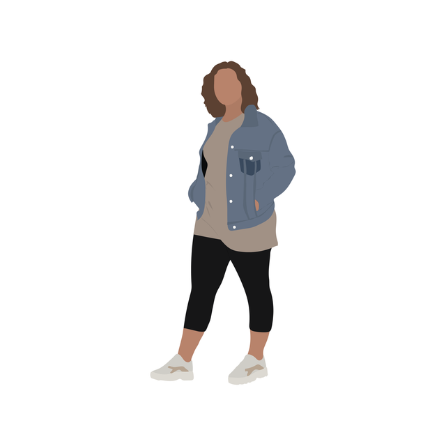 flat vector woman