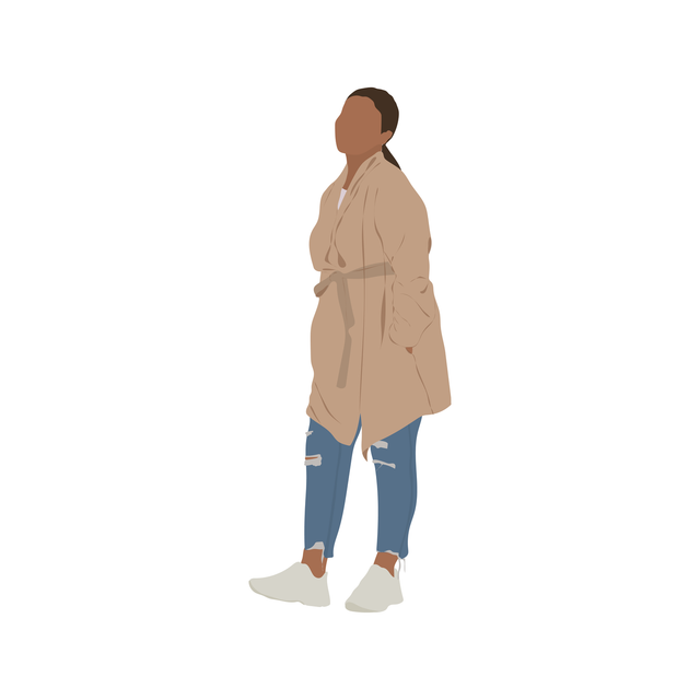 flat vector woman