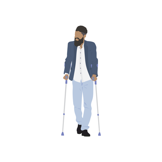 vector disabled guy