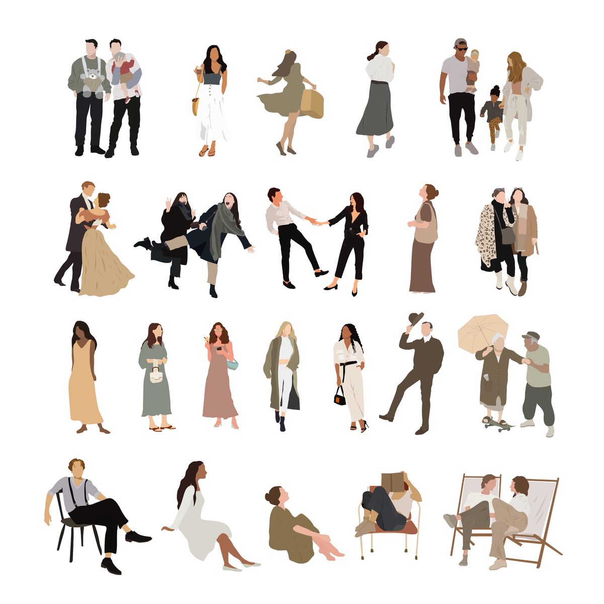 Human Scales Pack for Architects | 22 PNG Set – Studio Alternativi