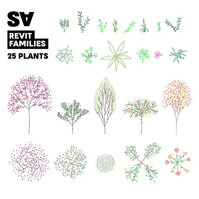 Revit Plants (25 Plants)-Revit-Studio Alternativi