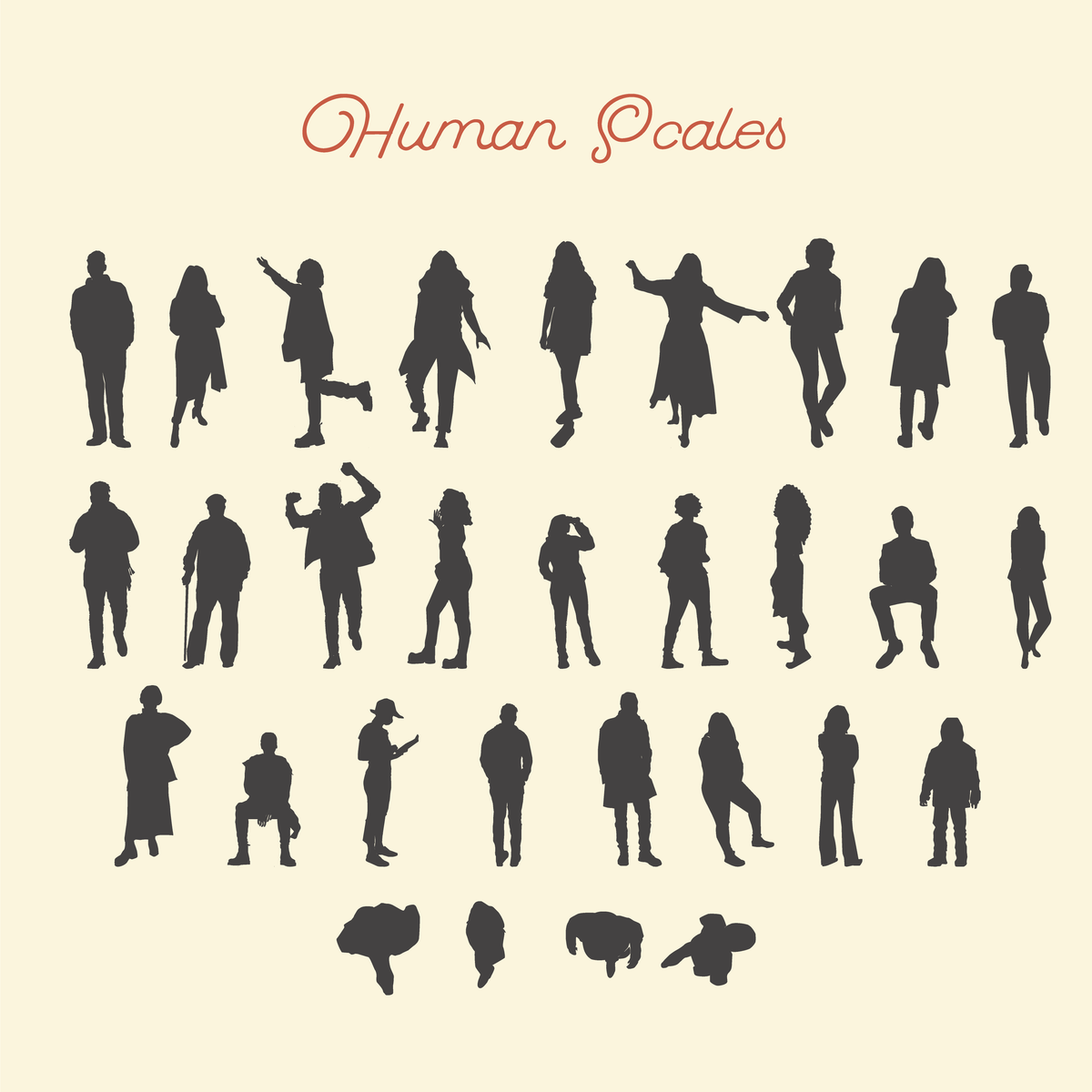 Pack of 30 Human Scales for Designers – Studio Alternativi