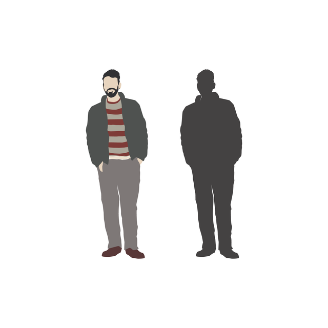 vector flat people man