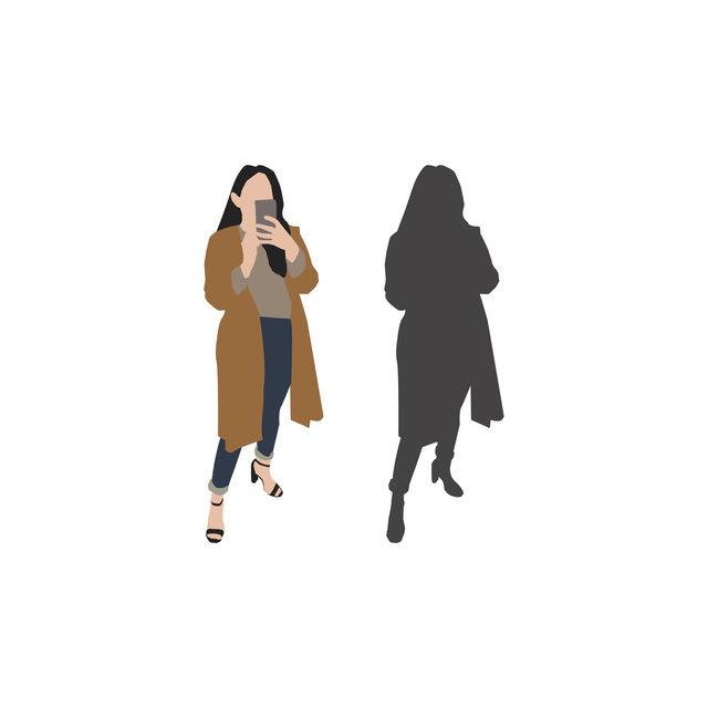 vector flat people woman