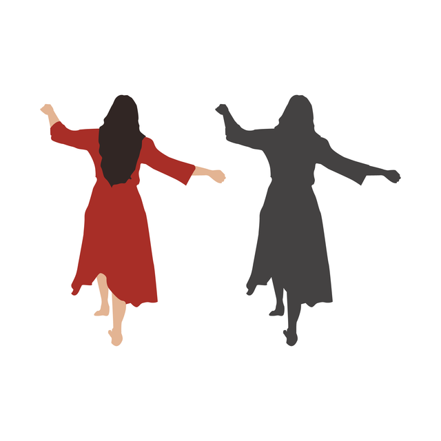 vector flat people dancing