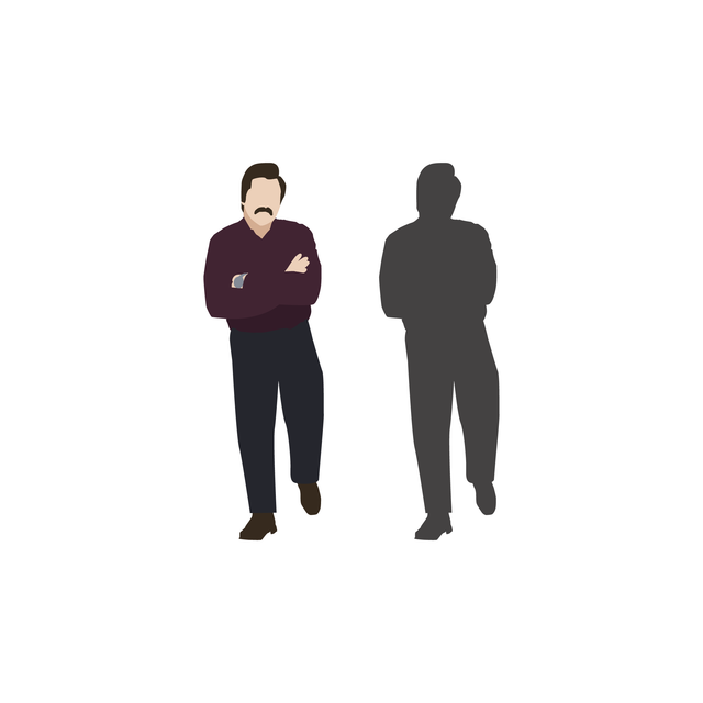 vector flat people man