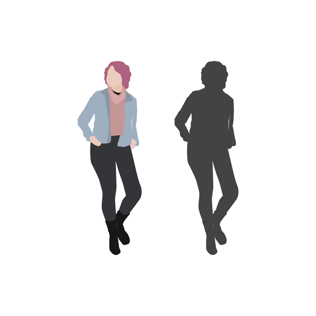 vector flat people woman