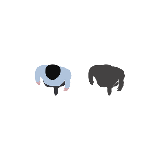 vector flat people from top