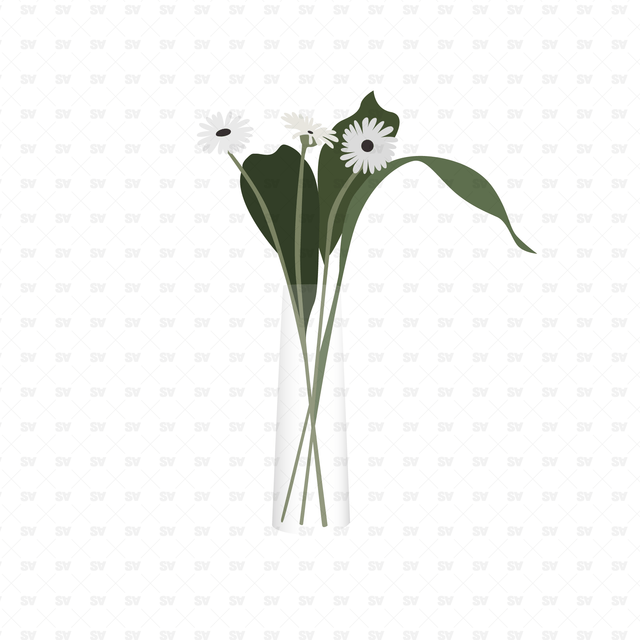 Flat Vector Indoor Flowers
