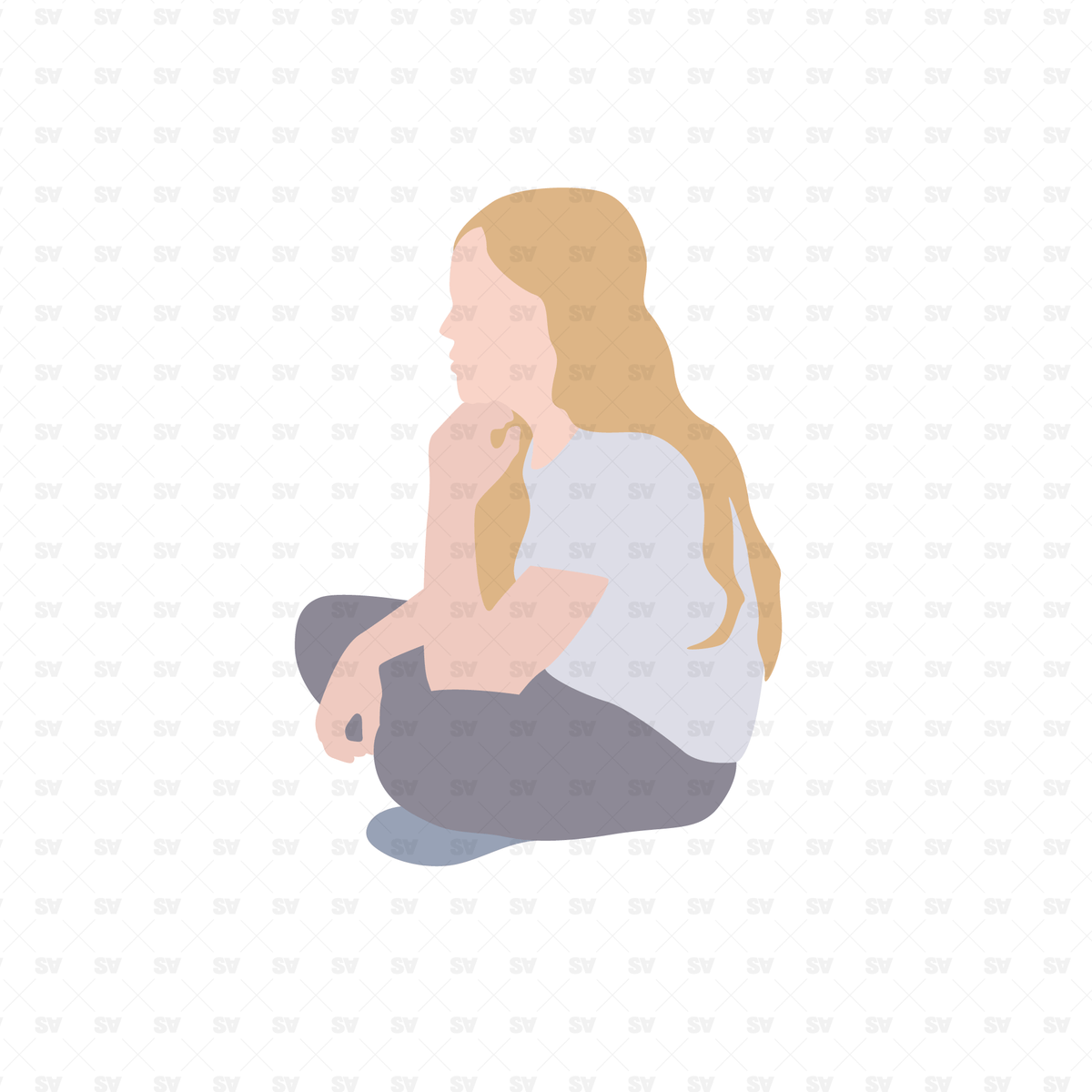 Kids Sitting Vector Set - 14 Figures PNG & AI – Studio Alternativi