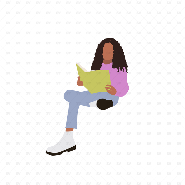 Flat Vector Library People