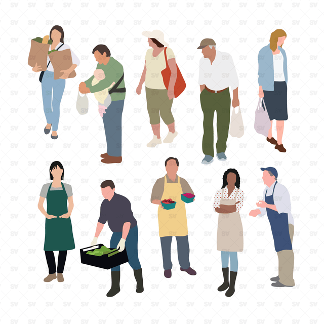 Flat Vector Market People