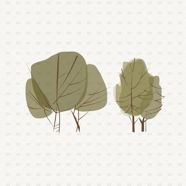 Vector Architectural Trees