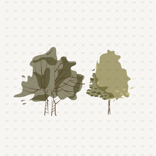 Vector Architectural Trees