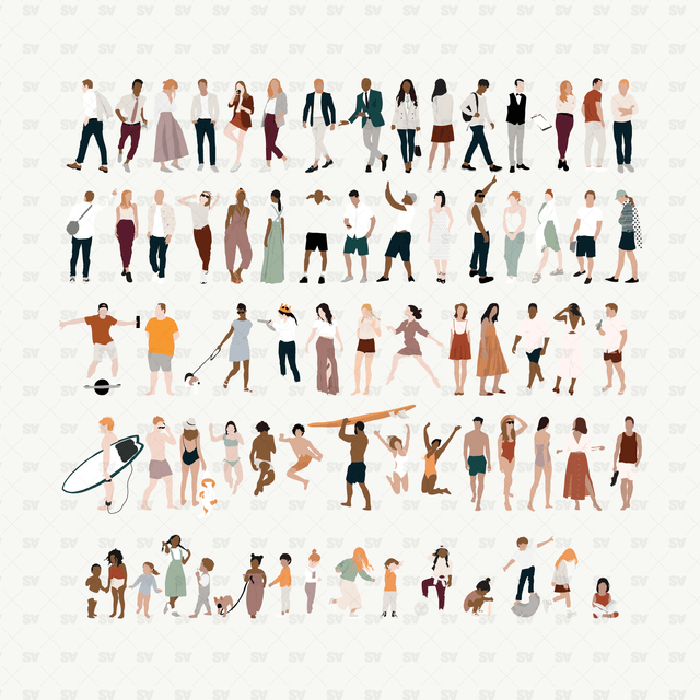 architecture people vector 
