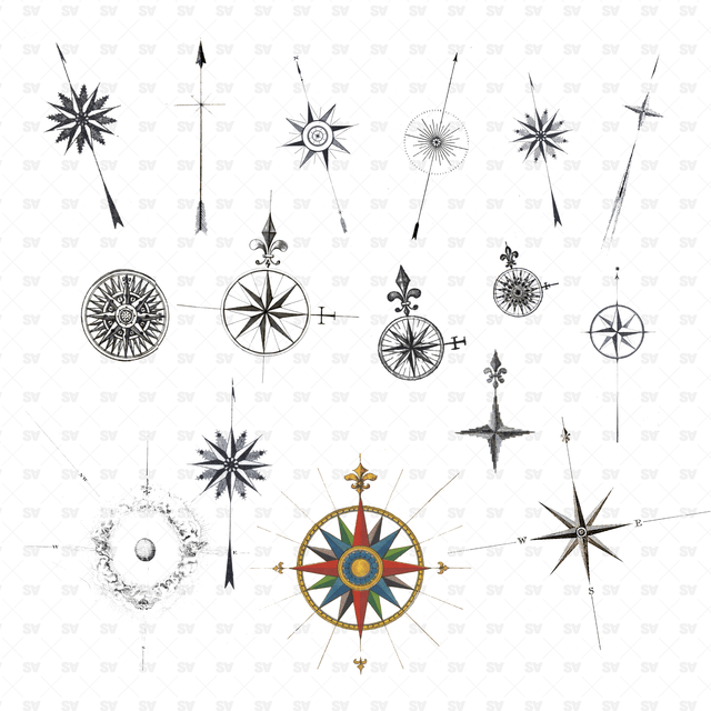 1,300+ Compass Tattoo Stock Illustrations, Royalty-Free Vector Graphics &  Clip Art - iStock | Map tattoo, Compass rose