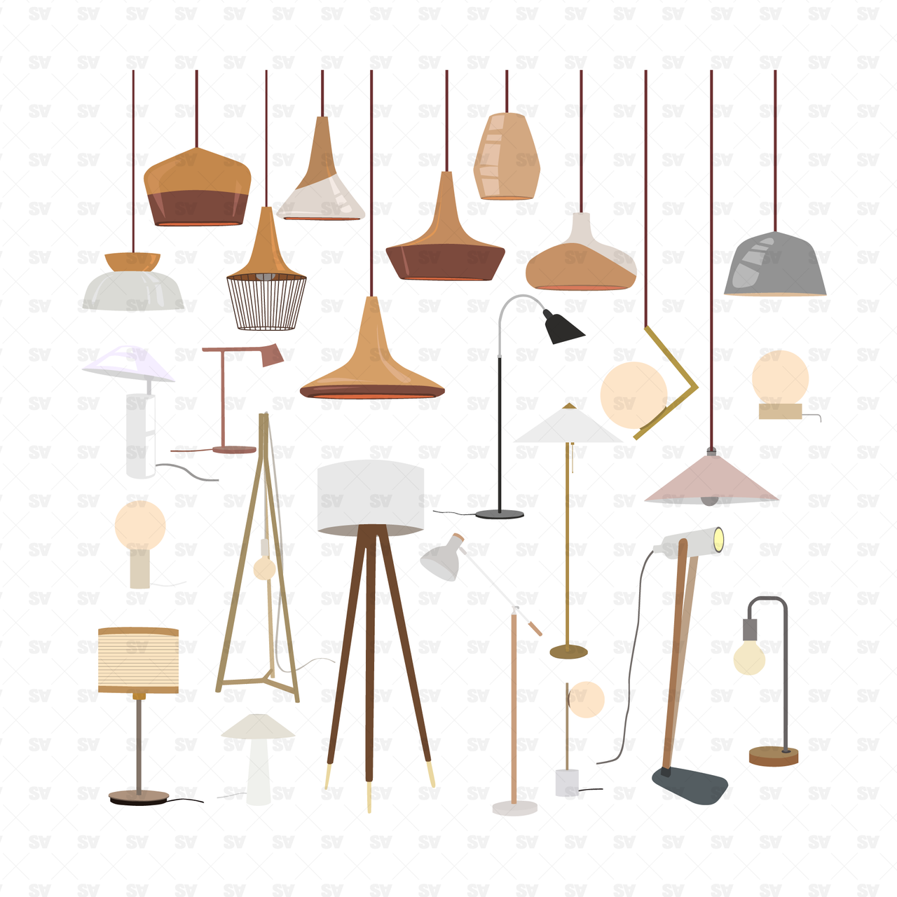 Vector Lamps Pack - 25 Illustrated Designs – Studio Alternativi