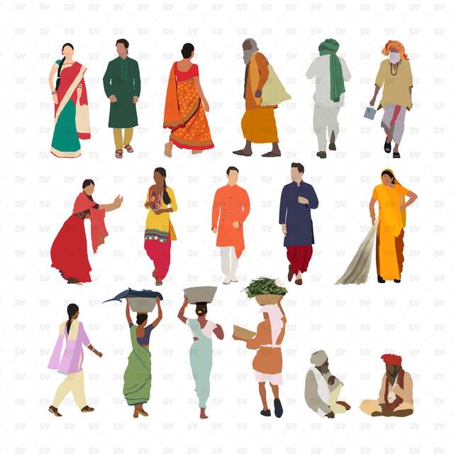 indian people png vector 